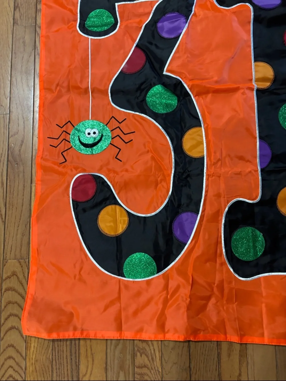 Orange Halloween 'October 31' Decorative Flag - Unbranded
